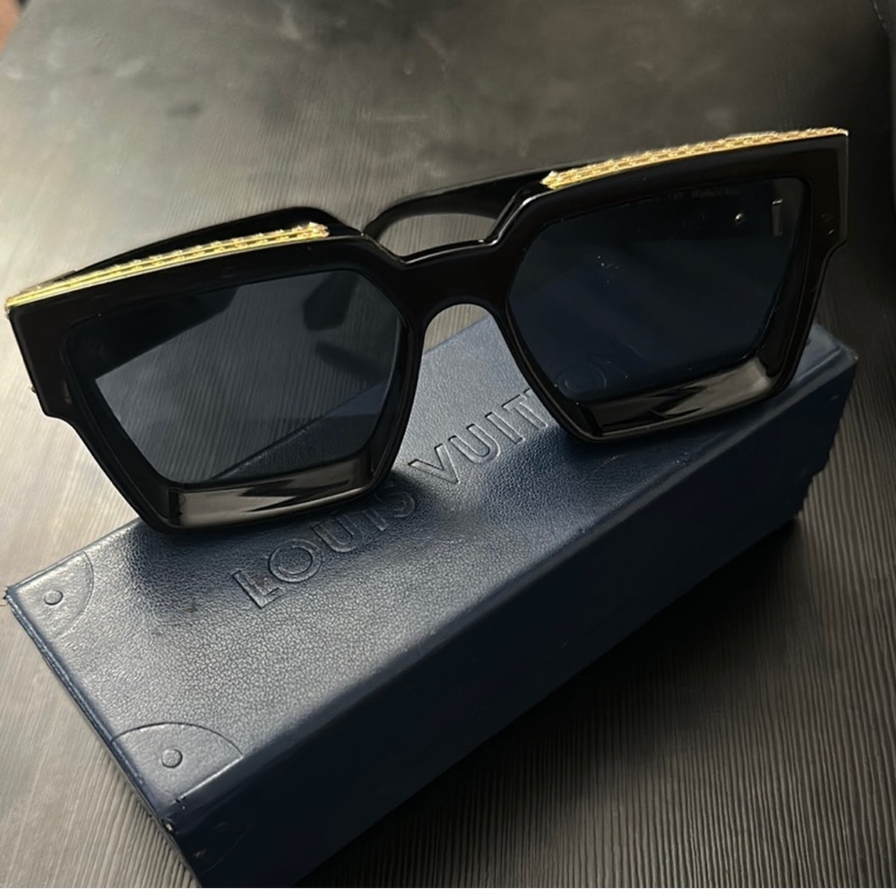 Louis Vuitton Black and Gold Sunglasses